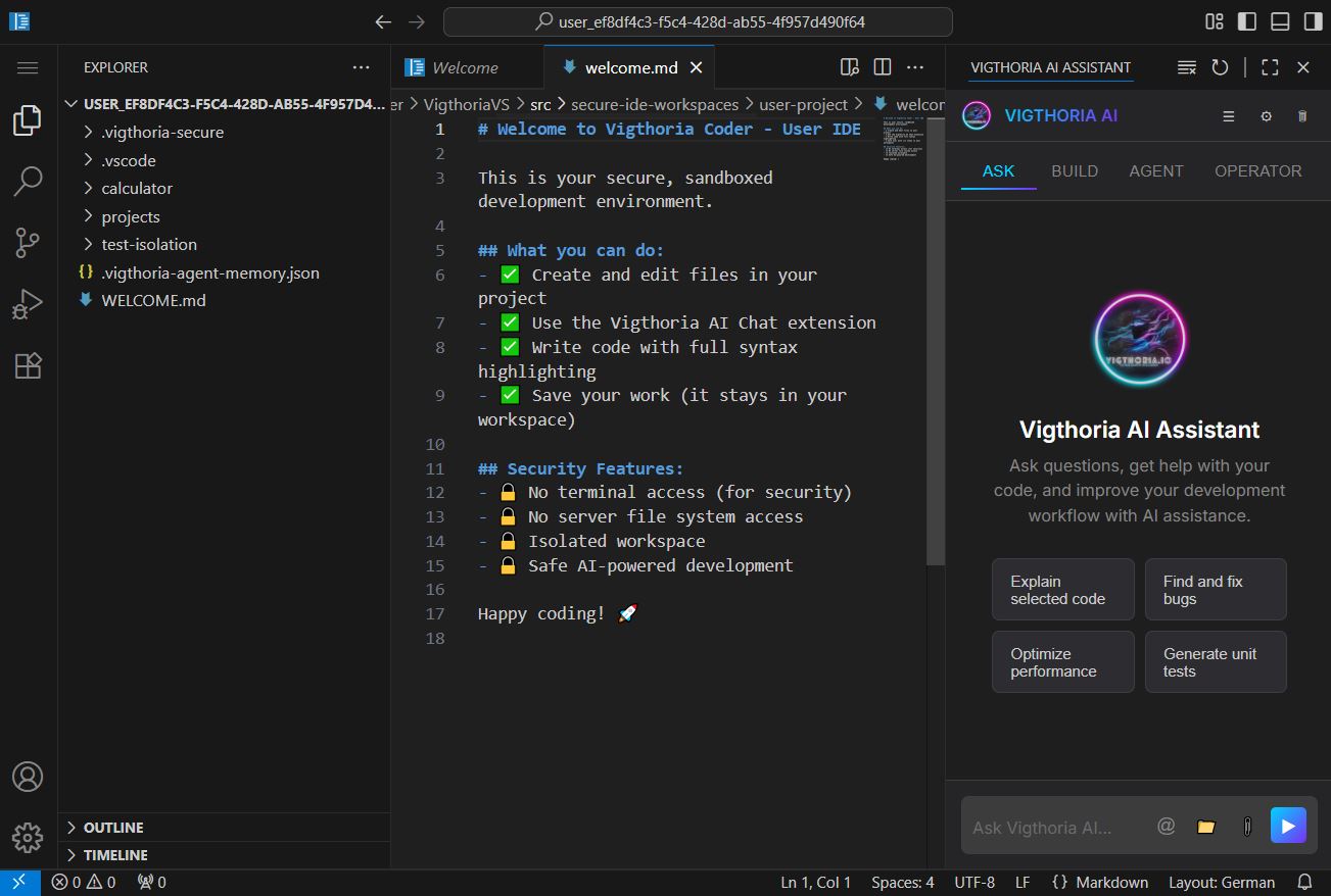 Vigthoria Code IDE with AI Assistant