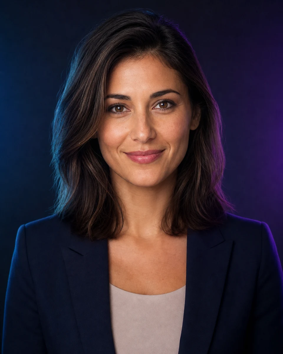 Sofia, a photoreal Vigthoria Avatar Forge presenter